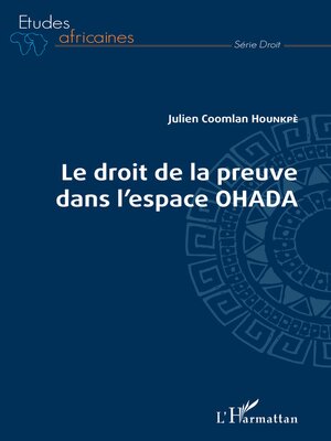cover image of Droit de la preuve dans l'espace OHADA